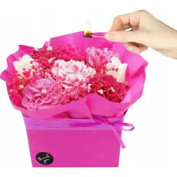 Svíčka VONNÁ SVÍČKA KYTICE SVÍČEK KVĚTINY VŮNĚ MIX RUČNÍ VÝROBA