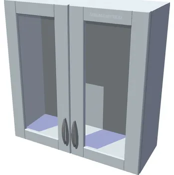 Kuchyňská skříňka Horní skříňka Diana vitrína 70 cm