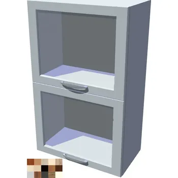 Kuchyňská skříňka Horní dvojitý výklop Tina vitríny 50 cm