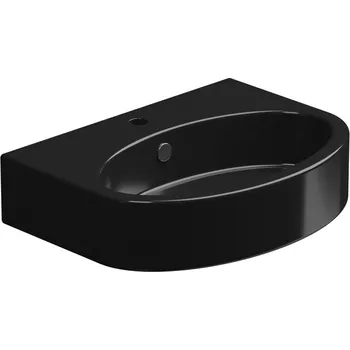 Umyvadlo Umyvadlo Like 60BW keramické, černá lesklá, 60x44 cm, LKLAVBW60002