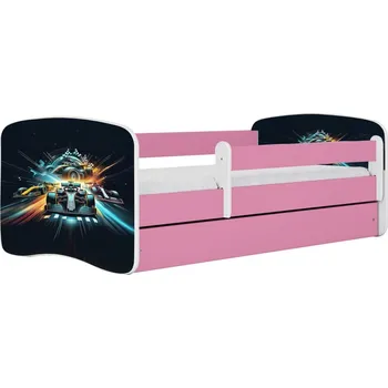 Dětská postel Dětská postel Babydreams race růžová, varianta 70x140, bez šuplíků, bez matrace