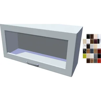 Kuchyňská skříňka Lesklá výklopná skříňka Carmen 80 cm vitrína