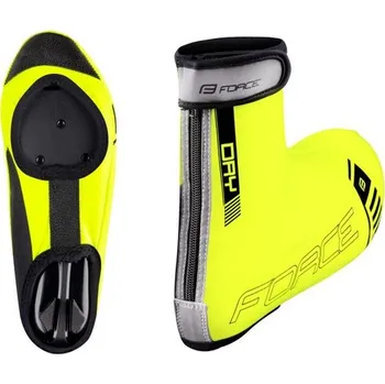 Cyklistické oblečení FORCE Návleky treter FORCE PU DRY ROAD, fluo - M (40 - 42)