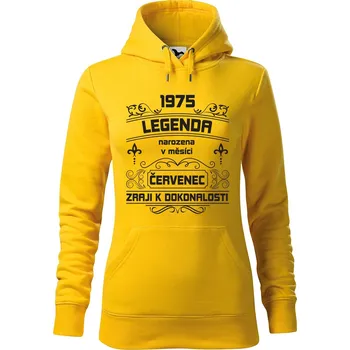 Dámské oblečení DOBRÝ TRIKO Dámská mikina s potiskem Zraji k dokonalosti Velikost dámské mikiny: XL, Barva: Žlutá