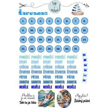 samolepka SAMOLEPKY PRÁZDNINOVÝ ČERVENEC 1