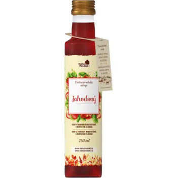 Sirup Naturprodukt Sirup jahodový 250 ml (Sirup plný vůně a chuti čerstvě natrhaných jahod)