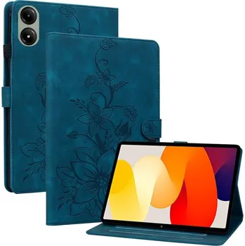 Pouzdro na tablet VSECHNONAMOBIL 114840 ART LILY Zaklápěcí pouzdro pro Xiaomi Redmi Pad 2 modré