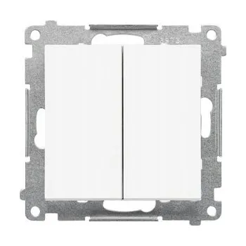 vypínač Dvojitý křížový spínač bez piktogramu Bílý Simon 55