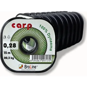 BroLine s.r.o. Carp Dyneema - oválná Varianta: tm.zelená/15 m/0,28 mm/19,5 kg