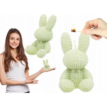 Svíčka VONNÁ SVÍČKA SVÍTEK VÁNOČNÍ ZAJÍČEK ELEGANTNÍ - JABLEČNÝ KOLÁČ RUČNÍ VÝROBA