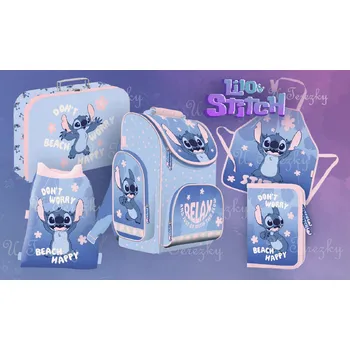 Školní batoh Lilo and Stitch Školní set sada Lilo a Stitch 5 ks školní batoh aktovka, penál, sáček, zástěrka, kufr 13243/05/01