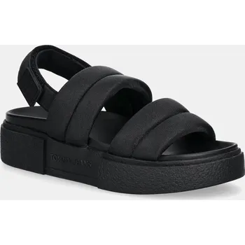 Dámská obuv Sandály Tommy Jeans FLATFORM SANDAL EN0EN02802 černá 99X, EUR 38