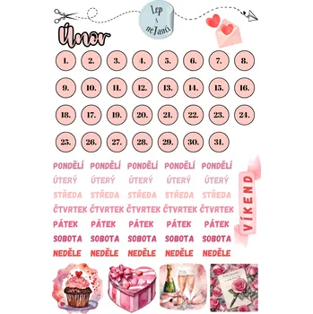 samolepka Zamilovaný únor 1