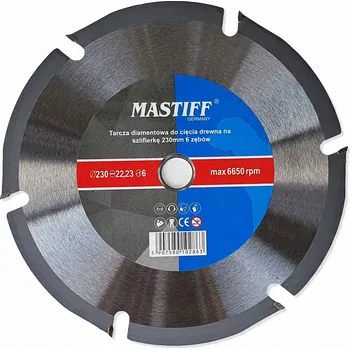 Řezný kotouč Řezný kotouč na dřevo Mastiff MFDBWC2306T 230 x 22,2 mm