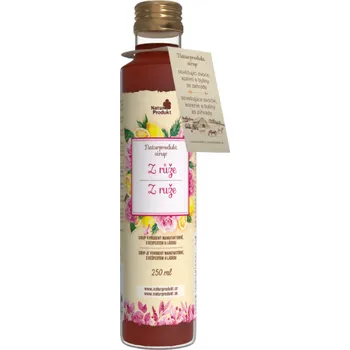 Nápoj Naturprodukt Sirup z růže (Nádherná barva a smyslně jemná vůně růže)