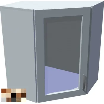 Kuchyňská skříňka Horní rohová prosklená skříňka Tina