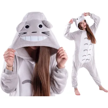 Dámské pyžamo TOTORO PYŽAMO Kigurumi Overal Převlek Kombinéza Kostým Teplákovka 170
