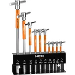 NEO TOOLS Klíče se závlačkou. Sada 10 ks ve stojanu 2 - 10 mm 09-509