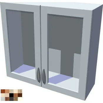 Kuchyňská skříňka Horní skříňka Tina vitrína 80 cm