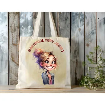 Nákupní taška PERSONALISOVANÁ TAŠKA - NAKUPUJI, TEDY JSEM