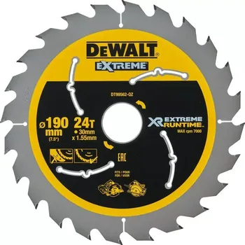 Pilový kotouč DT99562 DeWALT Pilový kotouč 190 mm x 30 mm, 24 zubů, EXTREME