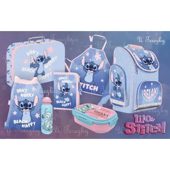 Školní batoh Lilo and Stitch Školní set sada Lilo a Stitch 7 ks školní batoh aktovka, penál, sáček, a doplňky 13243/07/01