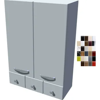 Kuchyňská skříňka Lesklá horní skříňka Carmen se šuplíky výška 86 cm