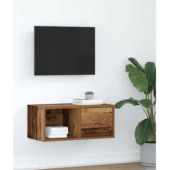 Televizní stolek VidaXL TV stolek vzhled starého dřeva 60x31x25,5 cm Lepené dřevo