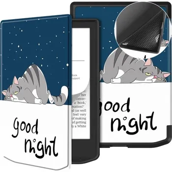 Pouzdro na tablet VSECHNONAMOBIL 114794 ART Zaklápěcí pouzdro pro PocketBook 619 Verse Lite LAZY CAT