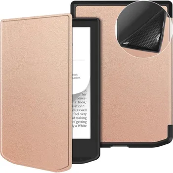 Příslušenství pro tablet VSECHNONAMOBIL 114799 LEATHER Zaklápěcí kryt pro PocketBook 619 Verse Lite ROSE GOLD