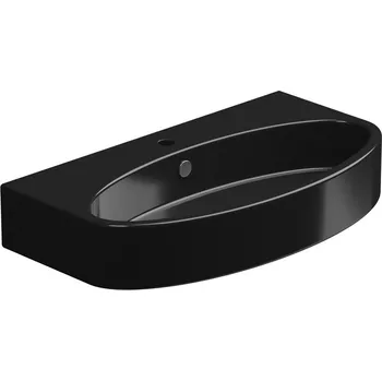Umyvadlo Like 80BW keramické, černá lesklá, 80x44 cm, LKLAVBW80002