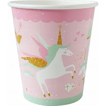 Party nádobí Kelímky Jednorožec 250 ml, 8 ks / Veverka a společnost