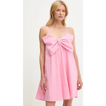 Dámské šaty Bavlněné šaty Answear.LAB růžová barva, mini br5789 30X, vel. L