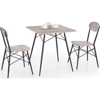 Jídelní stůl SADA STŮL A DVĚ 2 ŽIDLE KABIR DUB SAN REMO HALMAR