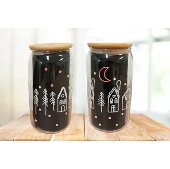 Sklenice PERSONALISOVANÁ SKLENIČKA - DOMEČKY 1