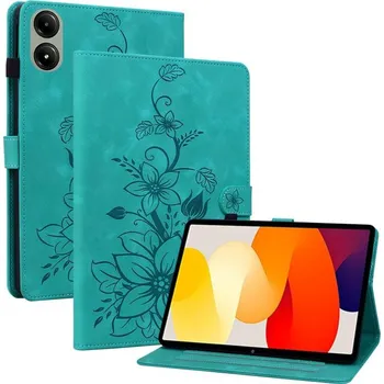 Pouzdro na tablet VSECHNONAMOBIL 114842 ART LILY Zaklápěcí pouzdro pro Xiaomi Redmi Pad 2 zelené