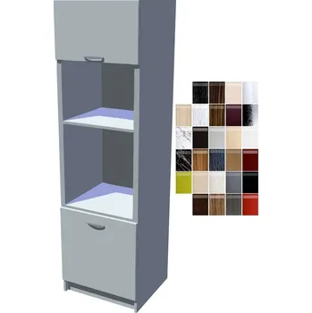 Kuchyňská skříňka Lesklá skříň Carmen na vestavnou troubu a mikrovlnku