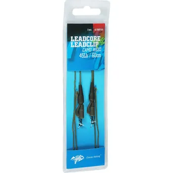 Giants fishing Montáž s olověnou šňůrkou Leadcore 45Lb Leadclip (2ks) 60cm Varianta: Camo Weed