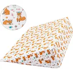 Bellatex Klínový podhlavník 80x50x20 cm Lištičky Oranžová,Bílá