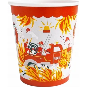 Party nádobí Hasič Kelímky 250 ml, 8 ks / Veverka a společnost