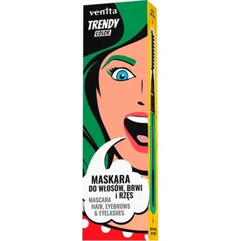 Řasenka Venita Trendy Color řasenka 3v1 na vlasy, obočí a řasy 37 zeleň