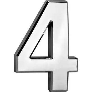 Domovní číslo Číslo domovní samolepící ABS 70x100mm stříbrné #4