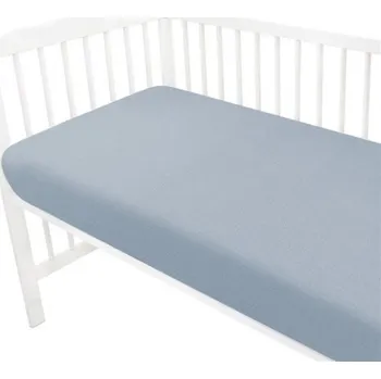 Mušelínové prostěradlo do postýlky 60 x 120 NATURE double - jeans, Rozměry 120x60