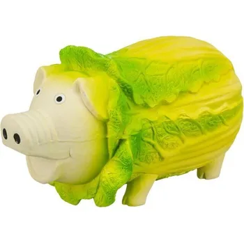 Hračka pro psa Trixie Cabbage Pig - prasátko v zelí, 23 cm, latexová hračka se zvukem, světlezelená