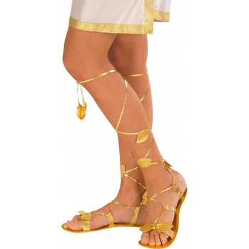 Dámské sandále Římské sandály zlaté zdobené řecké