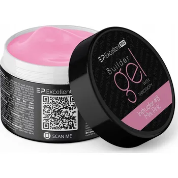 Lak na nehty Stavební gel Excellent Pro Builder Gel Thixotropy Instructor #8 Mr Pink 15g