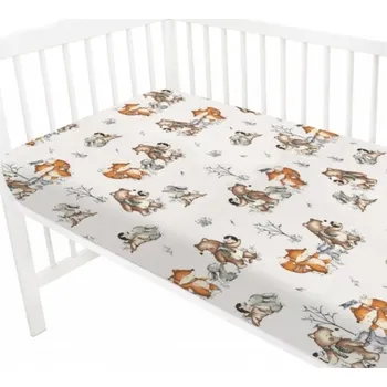 Prostěradlo Prostěradlo do postýlky 120x60cm, bavlna, Friends time - latte, Rozměry 140x70