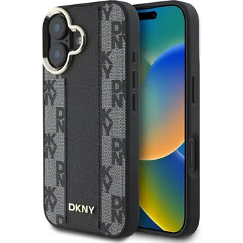 Pouzdro na mobilní telefon DKNY PU Leather Checkered Pattern MagSafe Zadní Kryt pro iPhone 16/16 Plus Typ: iPhone 16