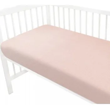 Mušelínové prostěradlo do postýlky 60 x 120 NATURE double - pudrově růžová, Rozměry 120x60