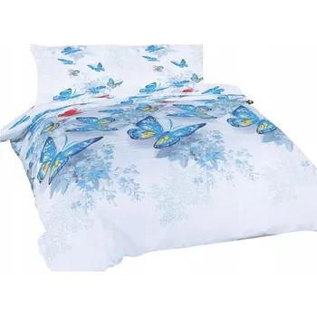 Povlečení Povlečení 220x200 Motýli bílomodrá Univerzální Matex